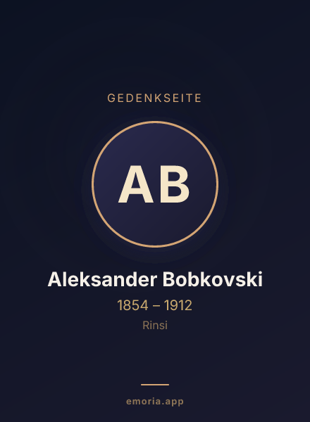 Gedenkportrait von Aleksander Bobkovski