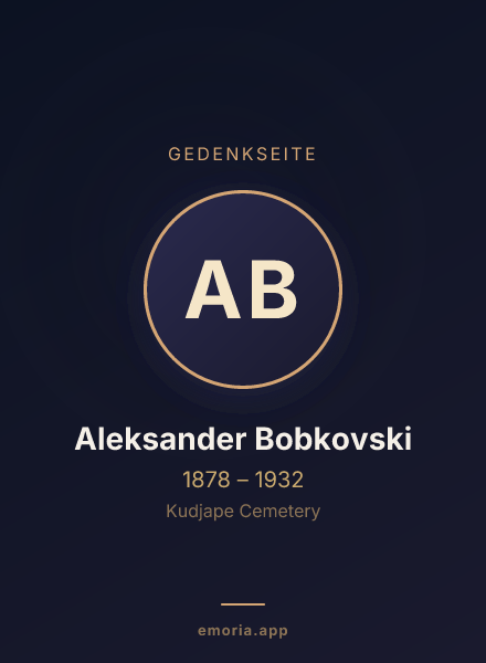 Gedenkportrait von Aleksander Bobkovski
