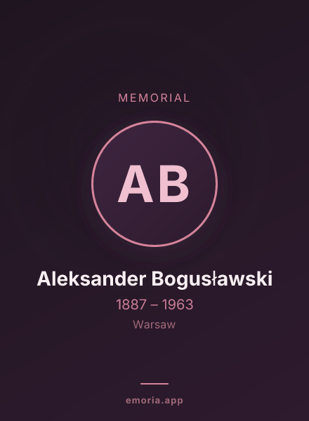 Memorial portrait of Aleksander Bogusławski