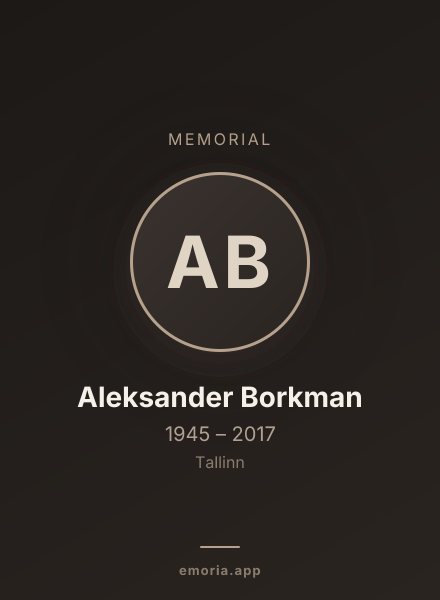 Memorial portrait of Aleksander Borkman