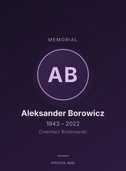 Memorial portrait of Aleksander Borowicz