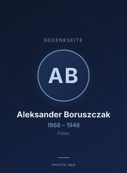 Gedenkportrait von Aleksander Boruszczak