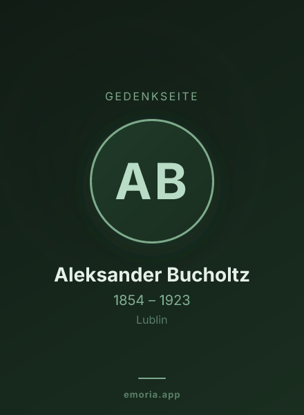 Gedenkportrait von Aleksander Bucholtz