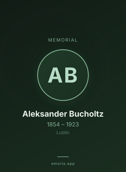 Memorial portrait of Aleksander Bucholtz