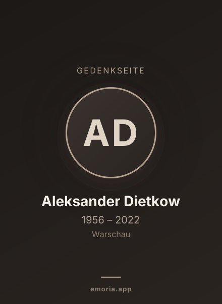 Gedenkportrait von Aleksander Dietkow