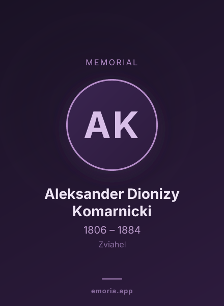 Memorial portrait of Aleksander Dionizy Komarnicki