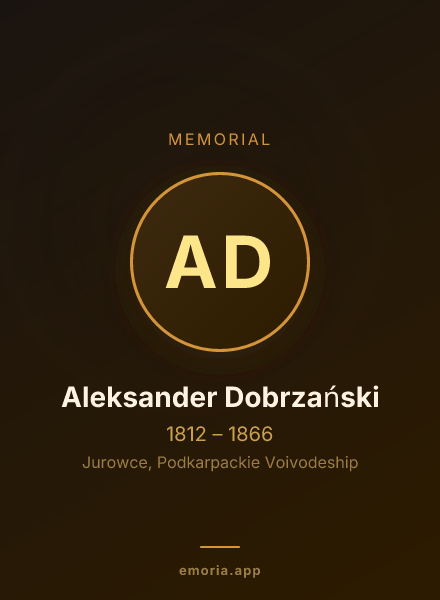Memorial portrait of Aleksander Dobrzański