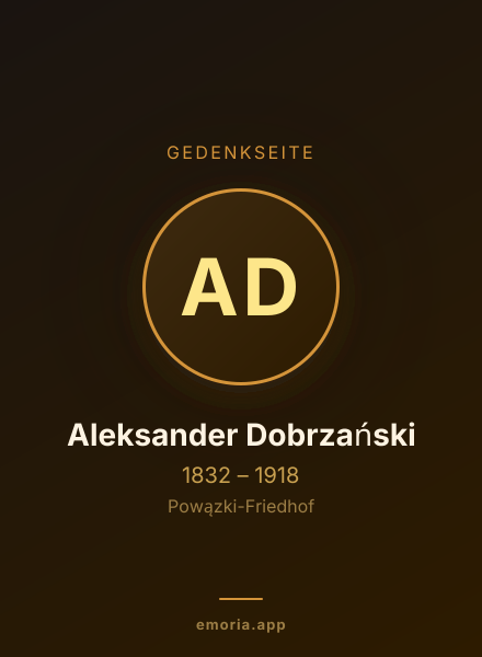Gedenkportrait von Aleksander Dobrzański