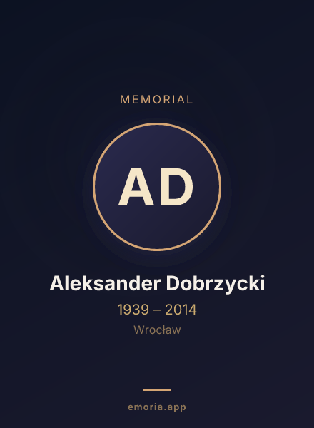 Memorial portrait of Aleksander Dobrzycki