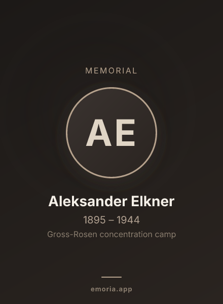 Memorial portrait of Aleksander Elkner