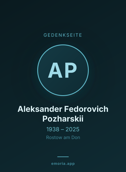 Gedenkportrait von Aleksander Fedorovich Pozharskii