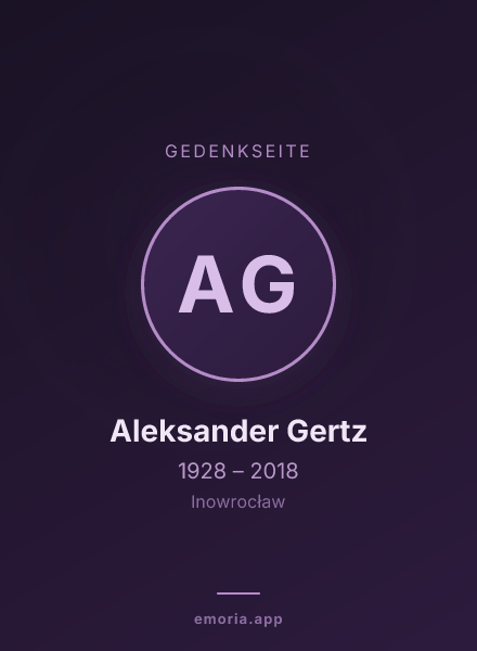 Gedenkportrait von Aleksander Gertz