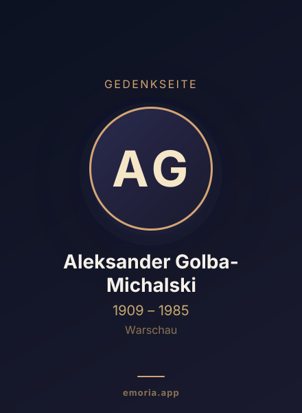 Gedenkportrait von Aleksander Golba-Michalski