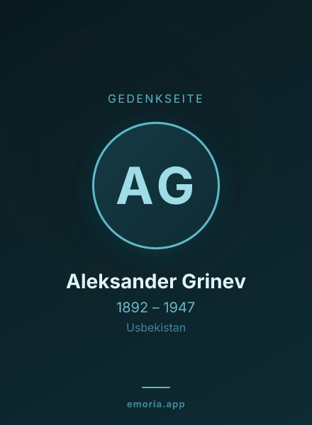 Gedenkportrait von Aleksander Grinev
