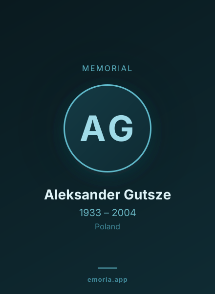 Memorial portrait of Aleksander Gutsze