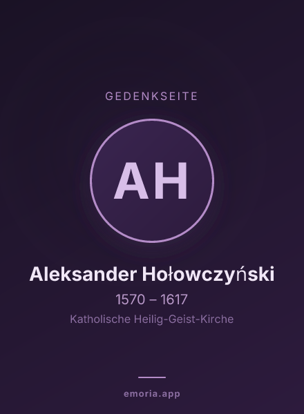 Gedenkportrait von Aleksander Hołowczyński