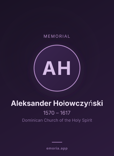 Memorial portrait of Aleksander Hołowczyński
