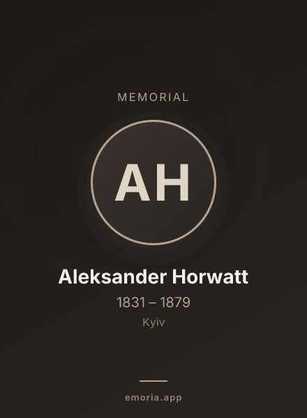 Memorial portrait of Aleksander Horwatt