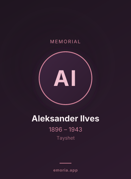 Memorial portrait of Aleksander Ilves