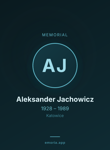 Memorial portrait of Aleksander Jachowicz