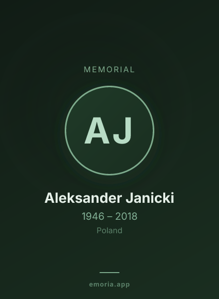 Memorial portrait of Aleksander Janicki
