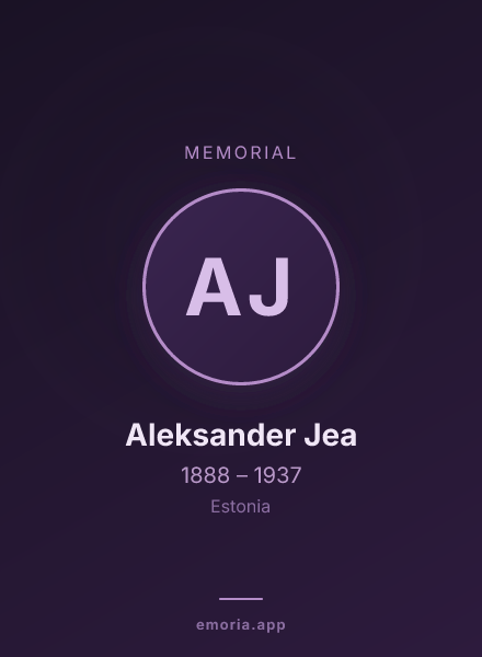 Memorial portrait of Aleksander Jea