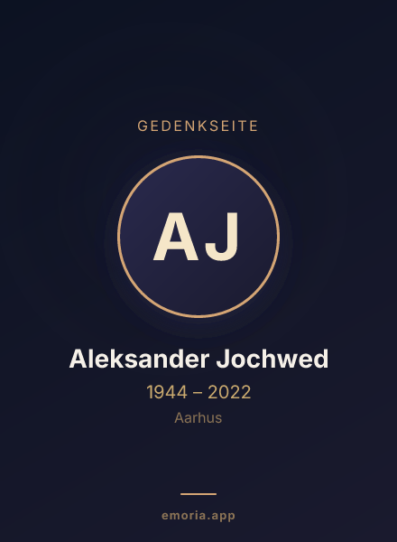 Gedenkportrait von Aleksander Jochwed
