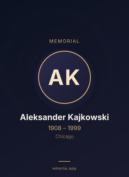 Memorial portrait of Aleksander Kajkowski
