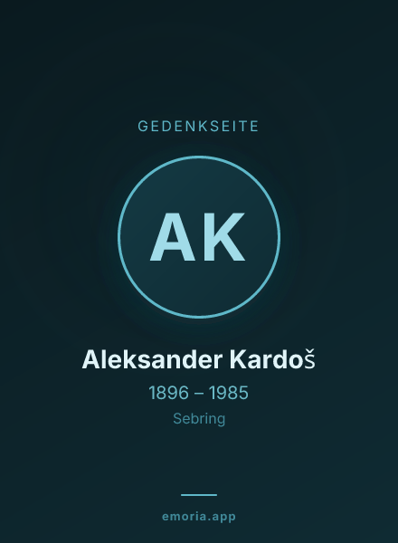 Gedenkportrait von Aleksander Kardoš
