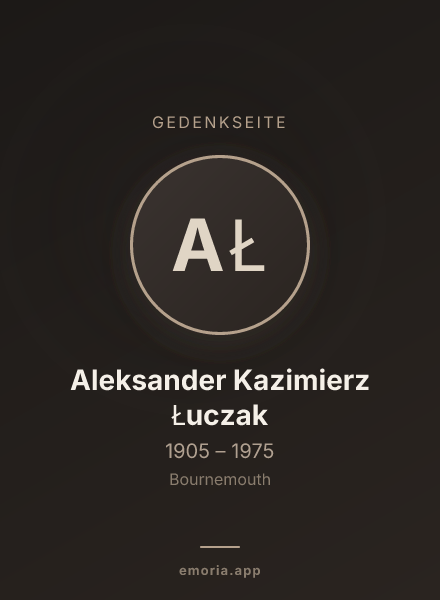 Gedenkportrait von Aleksander Kazimierz Łuczak