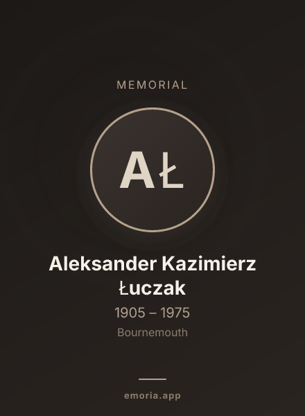 Memorial portrait of Aleksander Kazimierz Łuczak