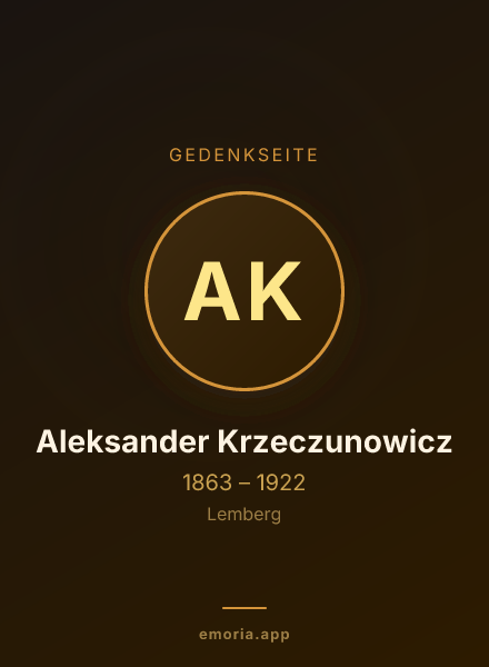 Gedenkportrait von Aleksander Krzeczunowicz