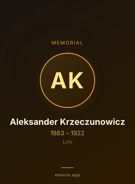 Memorial portrait of Aleksander Krzeczunowicz