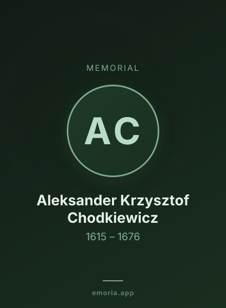 Memorial portrait of Aleksander Krzysztof Chodkiewicz