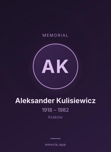Memorial portrait of Aleksander Kulisiewicz