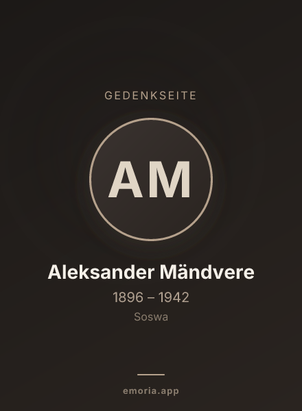 Gedenkportrait von Aleksander Mändvere