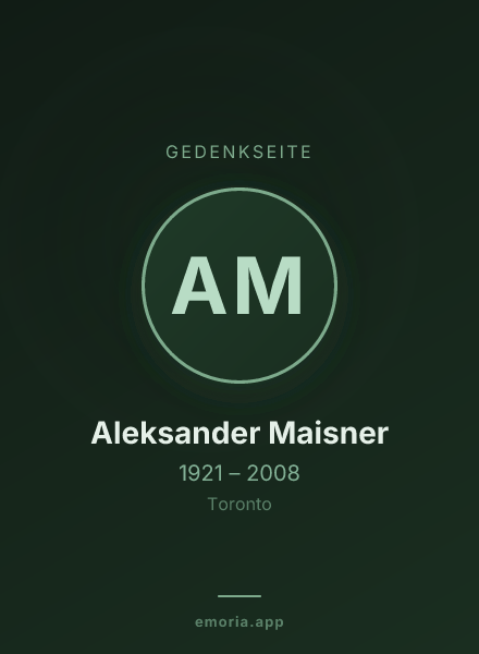 Gedenkportrait von Aleksander Maisner