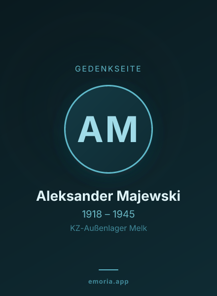 Gedenkportrait von Aleksander Majewski