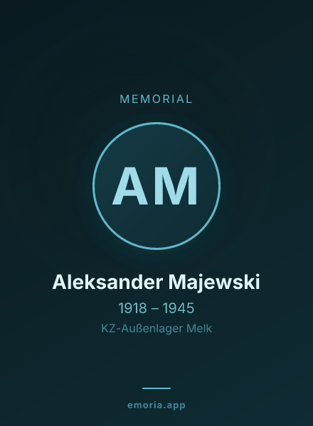 Memorial portrait of Aleksander Majewski