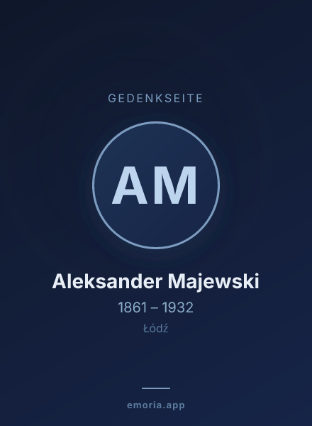 Gedenkportrait von Aleksander Majewski