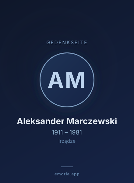 Gedenkportrait von Aleksander Marczewski