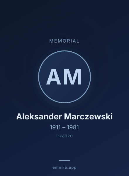Memorial portrait of Aleksander Marczewski