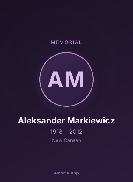 Memorial portrait of Aleksander Markiewicz