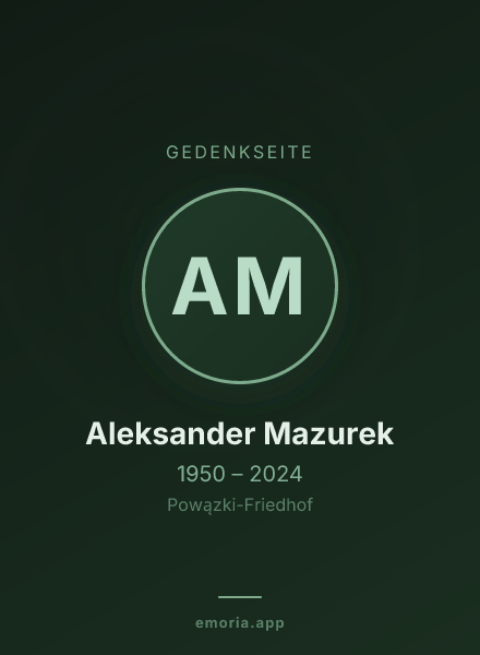 Gedenkportrait von Aleksander Mazurek
