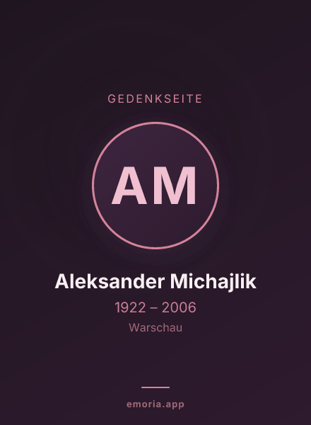 Gedenkportrait von Aleksander Michajlik