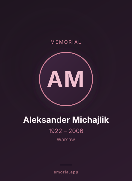 Memorial portrait of Aleksander Michajlik