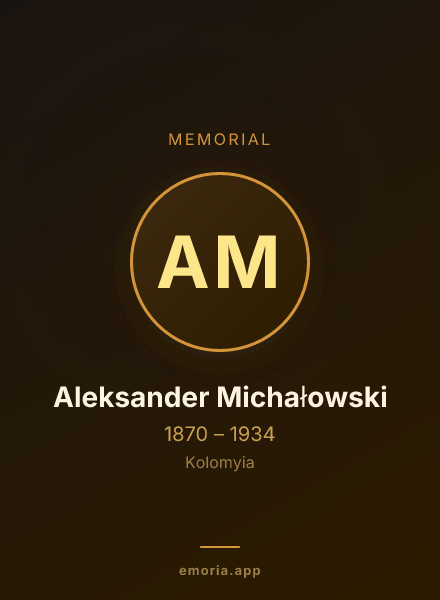 Memorial portrait of Aleksander Michałowski