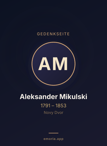 Gedenkportrait von Aleksander Mikulski