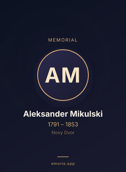 Memorial portrait of Aleksander Mikulski