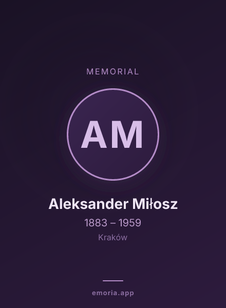 Memorial portrait of Aleksander Miłosz